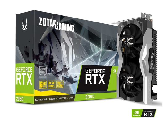 การ์ดจอ Geforce 14Gbps 6GB ZOTAC GAMING GeForce RTX 2060 พัดลมคู่