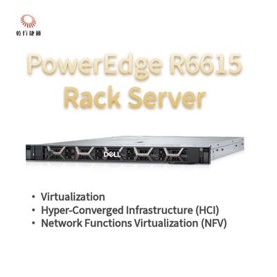 Dell PowerEdge R6615 1U Rack Server พร้อมความจํา 128 และการเย็นของเหลวโดยตรง