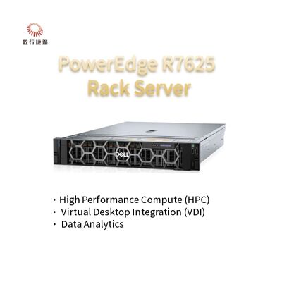 2U Two Socket PowerEdge R7625 Rack Server 4th Gen AMD EPYCTM โปรเซสเซอร์สูงถึง 8x PCIe Gen5 สล็อต 12 X 2.5" SATA/SAS SSD