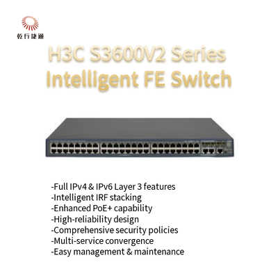 H3C S3600V2 ซีรี่ย์ อินเทลเลนท์ IRF Fast Ethernet Switch S3600V2-52TP-SI