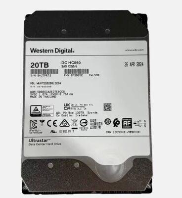 Western Digital  Ultrastar  DC HC580 Data Center HDD  Model：WUH722020BL5204