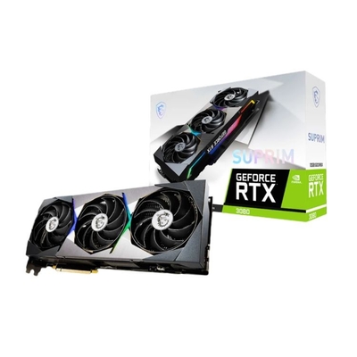 MSI GeForce RTX 3080 SUPRIM X 12G Non LHR Gaming กราฟิกการ์ด 384 บิต