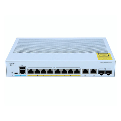 สวิตช์บริหารเครือข่าย Cisco C1000-8P-E-2G-L 8-port gigabit 2x 1G SFP และ RJ-45 combo uplinks POE 67W