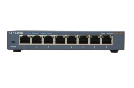 สวิตช์เครือข่าย Gigabit Ethernet ตัวเดิม TL-SG108 8 Port