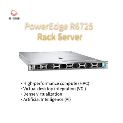 เซิร์ฟเวอร์แร็ค PowerEdge R6725 1U ไฮเทคพร้อมโปรเซสเซอร์ AMD EPYC ซีรีส์ 9005