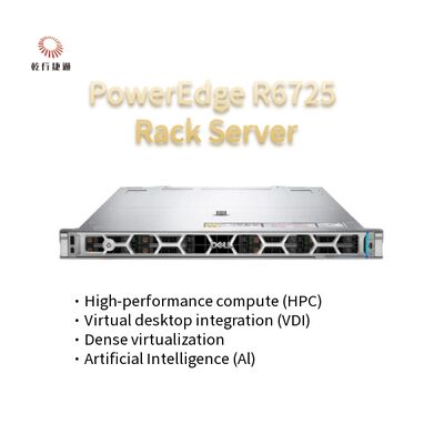 เซิร์ฟเวอร์แร็ค PowerEdge R6725 1U ไฮเทคพร้อมโปรเซสเซอร์ AMD EPYC ซีรีส์ 9005