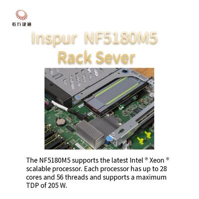 Inspur NF5180M5 A 1U ชั้นวาง Storage Server ความหนาแน่นในการประมวลผลแบบไม่มีรอยต่อ