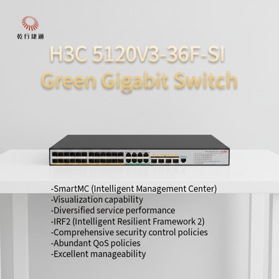 H3C S5120V3-SI สวิทช์อีเทอร์เน็ตจิกาบิตฉลาดสีเขียว 5120V3-36F-SI