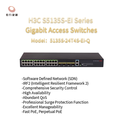 H3C S5135S-EI Series S5135S-24T4S-EI-Q เครื่องปรับปรุงการเข้าถึง Gigabit