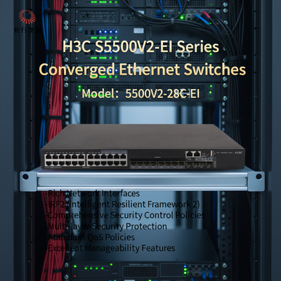 H3C S5500V2-EI ซีรีส์ S5500V2-28C-EI สวิตช์อีเทอร์เน็ตรวมประสิทธิภาพสูง