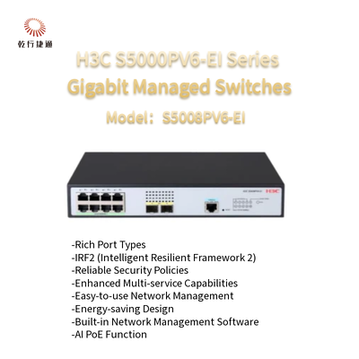 H3C S5000PV6-EI Series  S5008PV6-EI    Gigabit Managed Switches