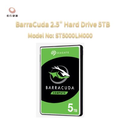 Seagate BarraCuda แฮร์ดไดรฟ์ 2.5 นิ้ว 5TB เลขรุ่น: ST5000LM000